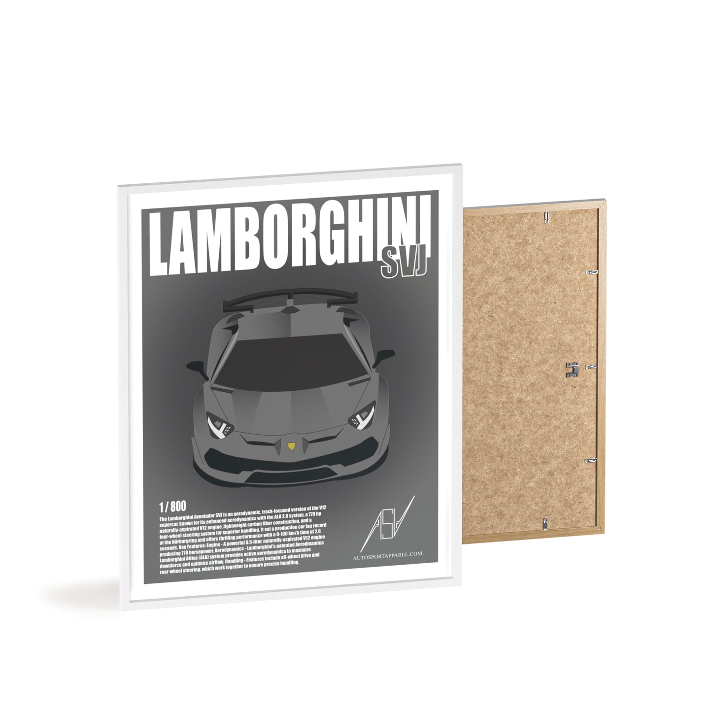 Lamborghini Aventador SVJ Framed Poster
