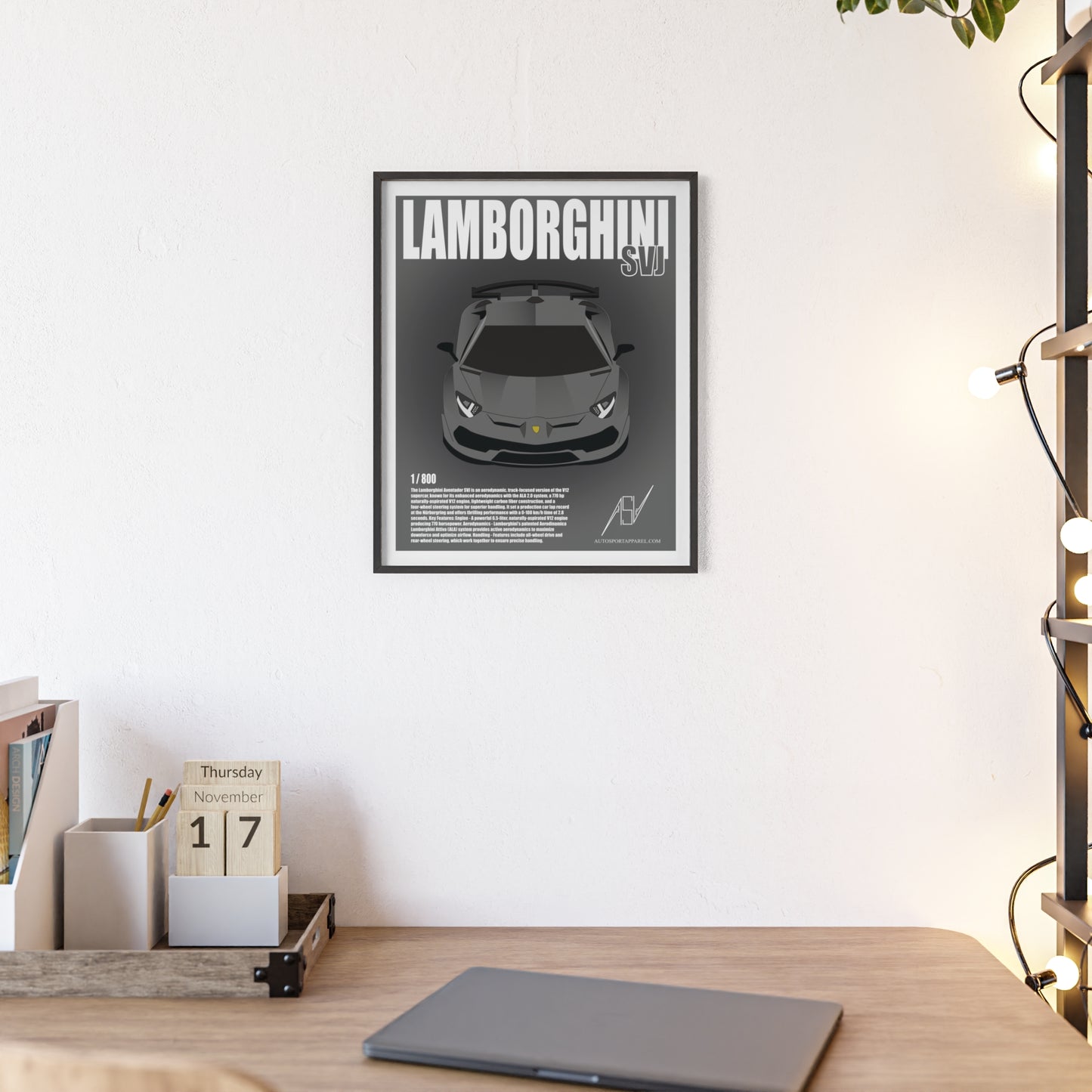 Lamborghini Aventador SVJ Framed Poster