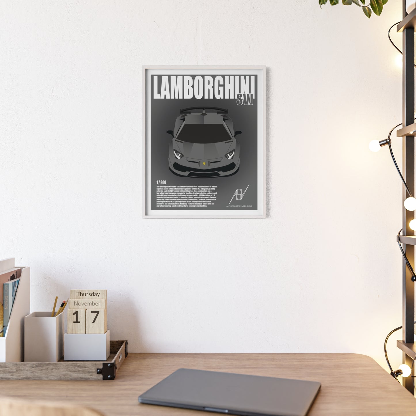 Lamborghini Aventador SVJ Framed Poster