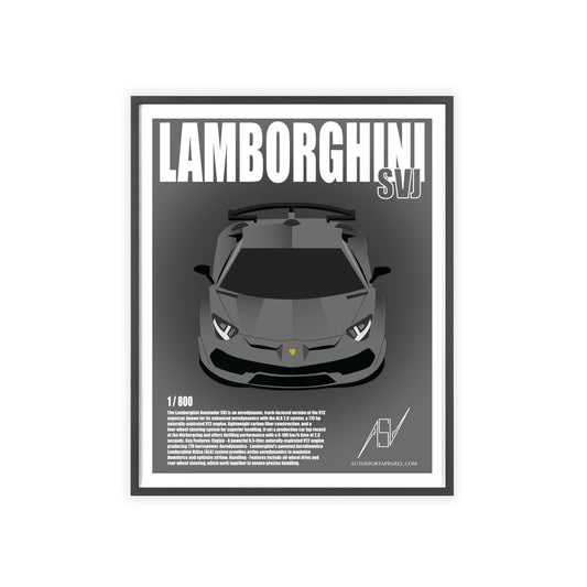 Lamborghini Aventador SVJ Framed Poster
